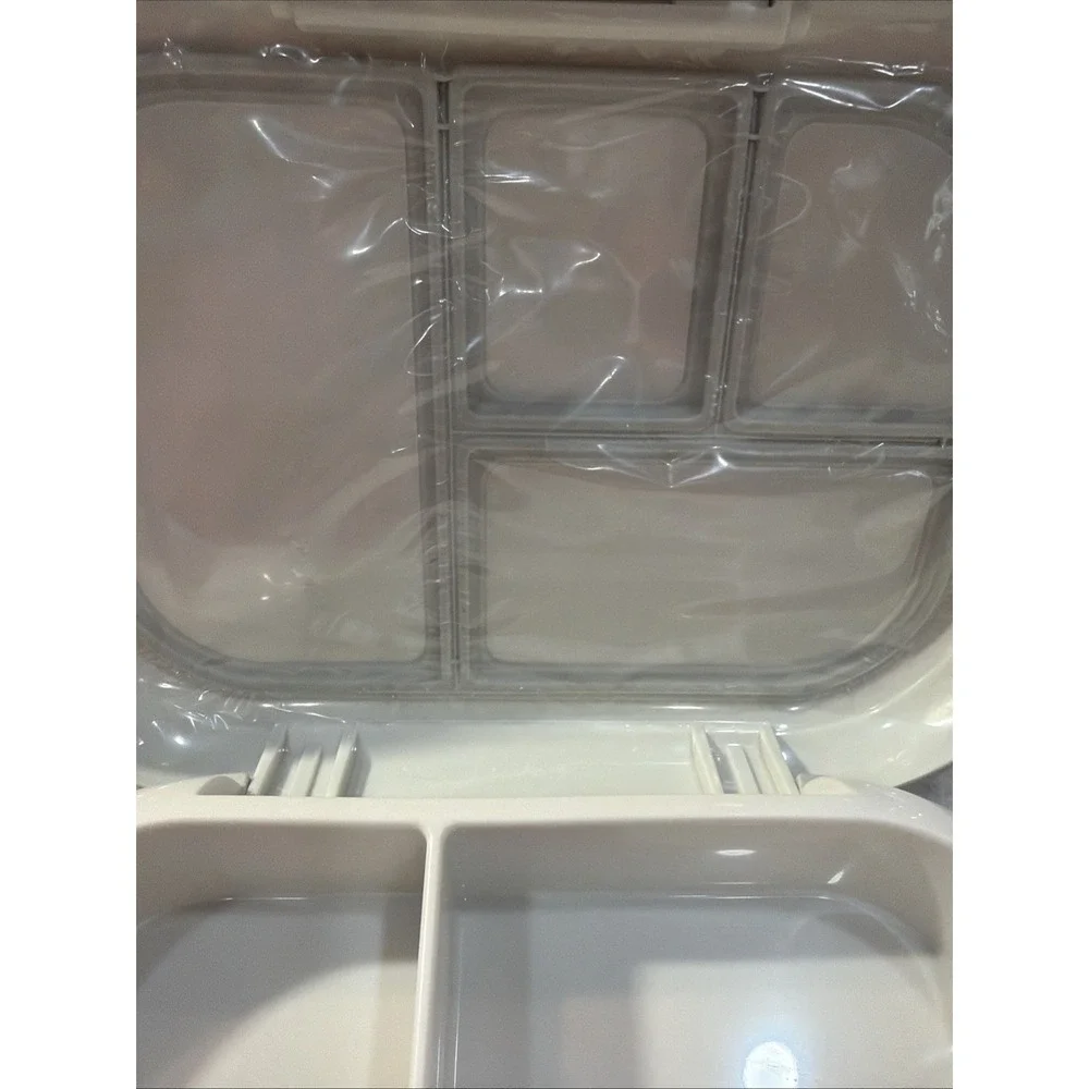 NewBentgo White Bento Box with 4 Compartments, Snap Lid, Plastic, Kids
